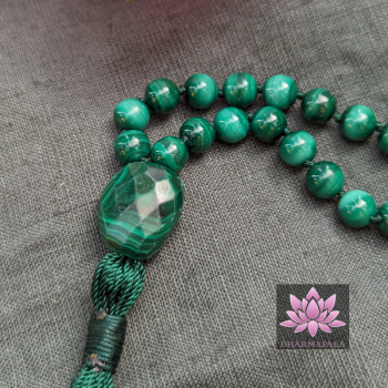 ~ Seelendeuter-Mala ~ Malachit, Lapislazuli & Chrysokoll